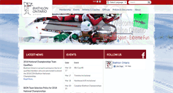 Desktop Screenshot of biathlonontario.ca